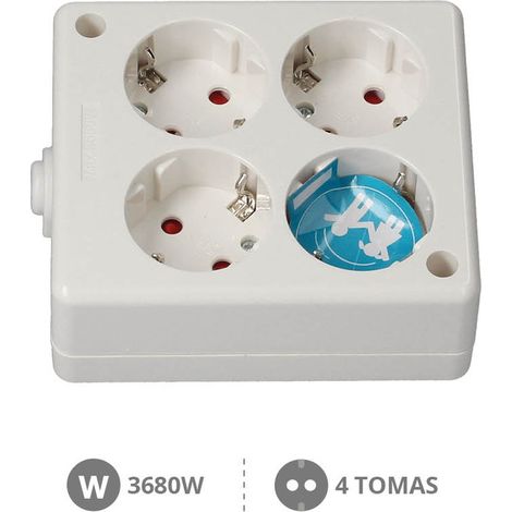 Base múltiple cuadrada 4 tomas GSC 0800231 (1/2)