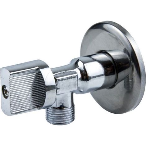Rubinetto da muro universale valvola a sfera 1/2" 3/8" con rosone 8100 / 59986