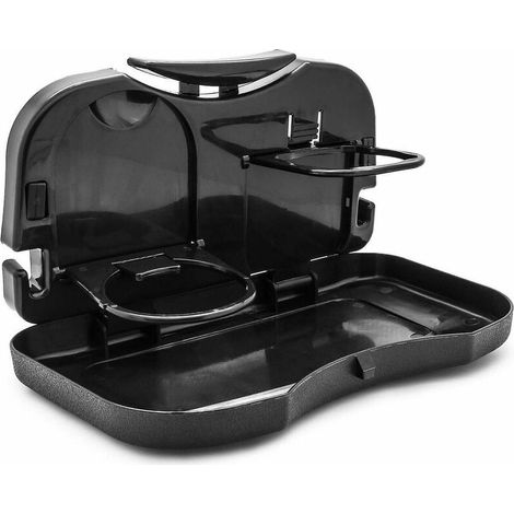 Rückenlehne, Klapptisch, schwarzes Tablett