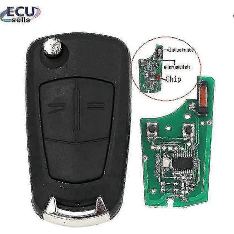 Télécommande de voiture 433 MHz à 2 boutons pour Opel Astra H Zafira B 2005-2010 avec puce PCF7946/7941 (1/5)