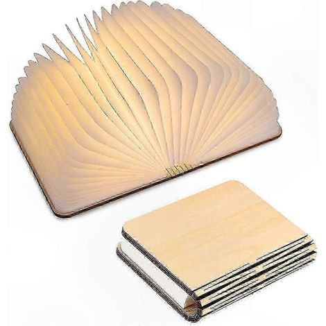 Lampe de lecture LED rechargeable USB, lampe de lecture magnétique pliable en bois, batterie 1000 mAh, idée cadeau de Noël (1/5)