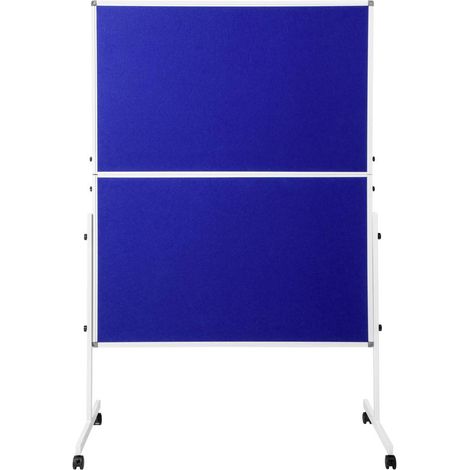tableau d'animation SpeaKa Professional (l x H) 1250 mm x 1850 mm feutre bleu pliable, avec roulettes, utilisable des d (1/4)