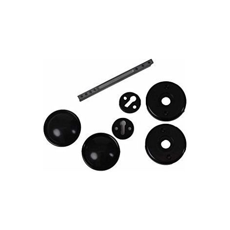 Bulk Hardware BH01842 Ensemble de bouton de porte a mortaise Noir