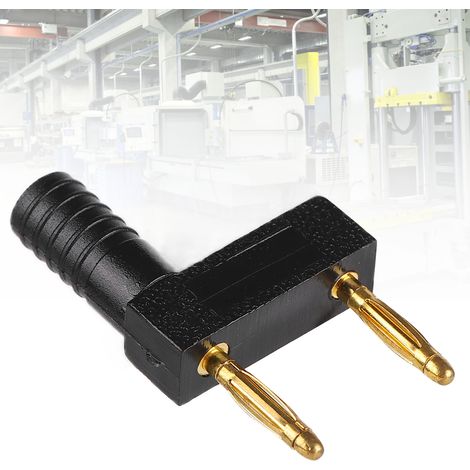 U52 2-mm-Bananenstecker mit doppelter Kurzschlusssicherung und schwarzem Stift (1/5)