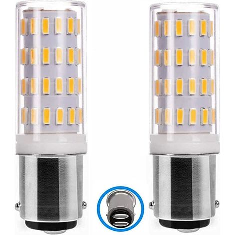 Ampoule Ba15d LED 5W 12V-24V, Baïonnette Double Contact Ampoule, 50W Équivalent Blanc Chaud 3000K, pour Eclairage des équipements basse tension, Lot de 2 (1/5)