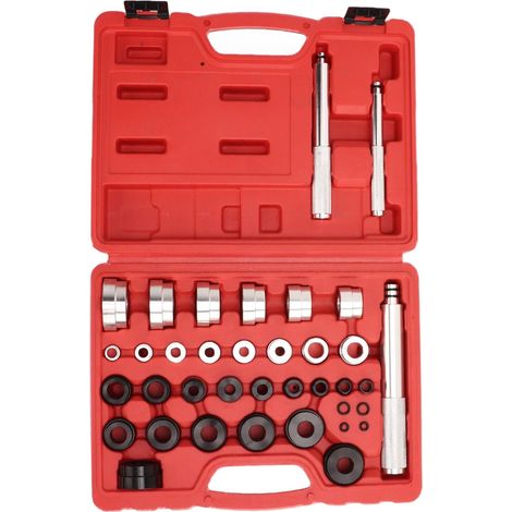 Kit de Presse à Roulement de Roue, Trousse Presse à Roulement Métrique et Kit Pilote d'installation Support Joint SAE Standard 33pcs (1/5)