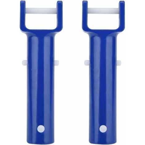 2 Stück blaue Poolgriffe, Spa-Clips, flexibles Poolzubehör, Spa- und Pool-Staubsaugerkopf