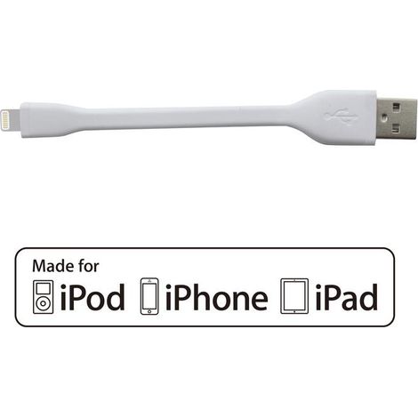 Cable phoenix usb macho a lightning macho certificado oficial apple mfi carga sincroniza otg ultra blanco PHCABLELIGHTNING1