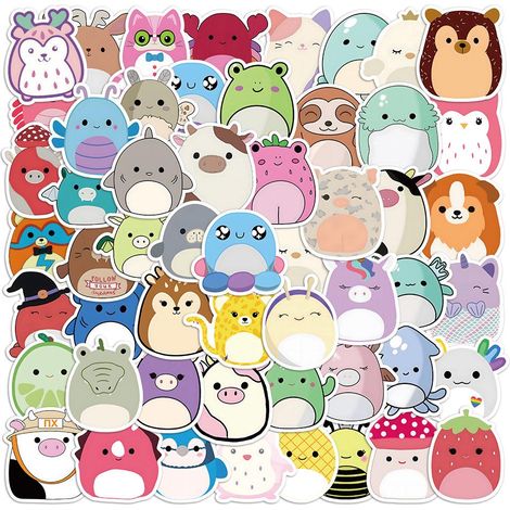 Lot de 100 stickers animaux kawaii adorables, autocollants mignons waterproof en vinyle pour adultes, ados, enfants, déco ordinateur portable, scrapbooking, skateboard, valise, gourde, tablette et tél (1/5)