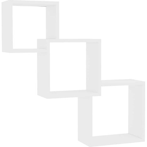 vidaXL Estante de pared de cubo de madera contrachapada 68x15x68 cm (1/2)