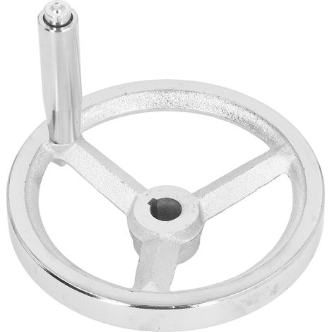 Volant de manivelle en fonte chromée 16x160 mm avec poignée amovible pour fraiseuse et rectifieuse