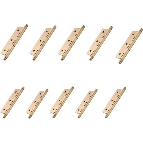 Furniture Door Hinge/Light Door Hinge, 75x40mm, Brass, 10pcs, Copper Hinges, Hinges, Rubber Chain, Copper Hinges for Cabinet Doors