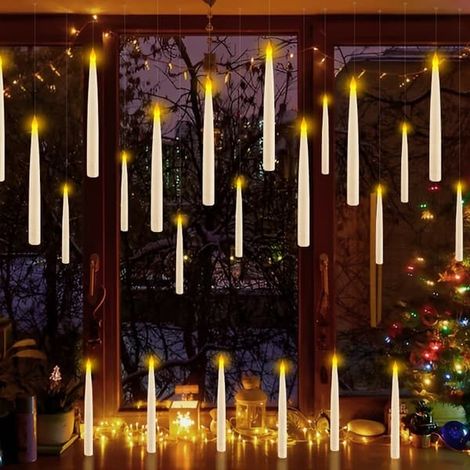 Lot de 12 bougies flottantes LED avec baguette magique - 1 pièce (1/5)