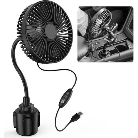 Ventilatore per auto ultra sottile da 6 pollici, pieghevole a 360°, alimentato tramite USB. (1/5)