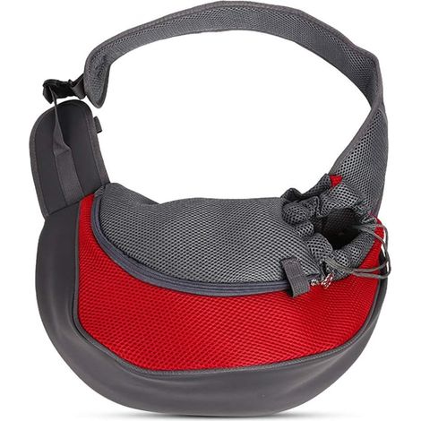 1 Sac de Transport pour Animal Domestique, Sangle réglable, Fermeture éclair, Mesh respirant, Chien Chat jusqu'à 2,5kg