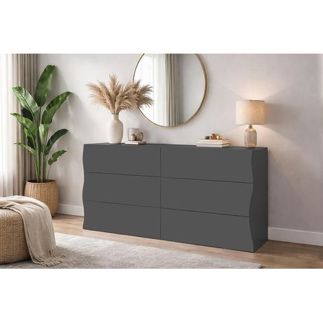 Commode moderne 154 cm anthracite mat Onida (1/5)