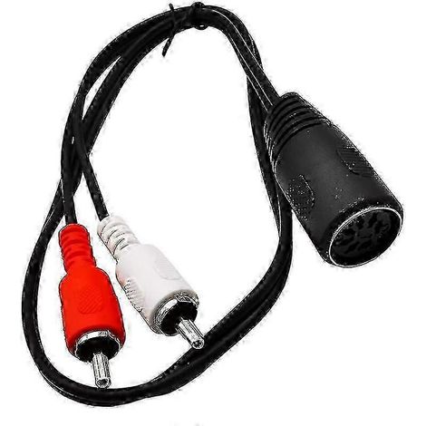 Câble MIDI DIN 7 broches femelle vers 2 connecteurs RCA mâles, câble audio de 1,5 m, cordon DIN 7 broches vers 2 RCA mâles, 0,5 m, 1 m, 1,5 m (1/4)