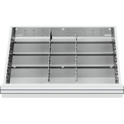 STIER Schubladeneinteilung Metalleinteilung BLH 200-300 mm Innenmaß 600x450 mm 12 Fächer 6 x TW 225 (1/4)