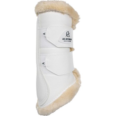Bottes de tendon Acavallo tendon boots rembourrage peau synthétique blanc