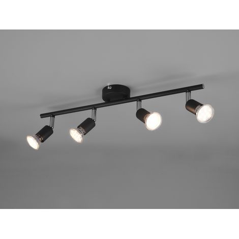 Deckenstrahler PARIS 4-flammig Metall Schwarz, Breite 50cm (1/5)