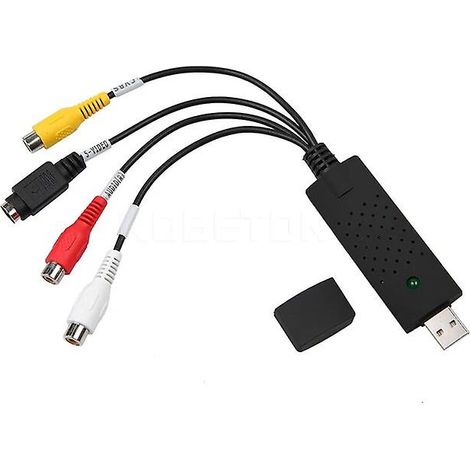 Adaptateur convertisseur USB 2.0 vers RCA USB, adaptateur de carte d'acquisition audio/vidéo, câble PC pour appareils d'acquisition TV, DVD, VHS, émetteur Bluetooth. (1/5)