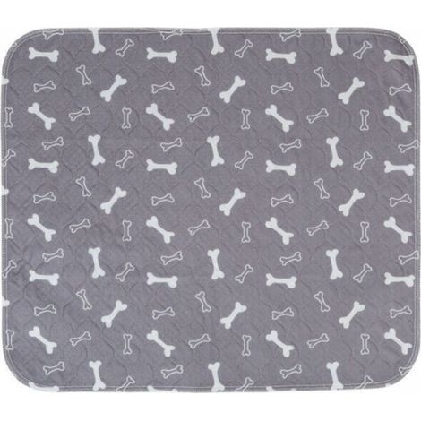 Set mit 1 waschbarer, wiederverwendbarer, super saugfähiger, auslaufsicherer und rutschfester Hundetrainingsmatte für Katzen und Hunde – Größe S (60 x 40 cm) – Grau (1/5)