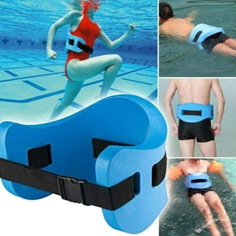 Ceinture flottante de natation - Ceinture d'exercice d'aquagym - Aide à la flottaison en mousse Aqua Fitness - Bleu