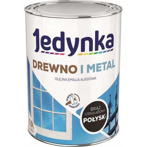 Émail alkyde pour bois et métal, brun chocolat, 0,9 L - 5EMAL.BRC0,9