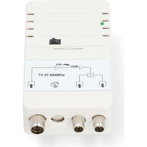 Catv amplifier gain 25 db 47 - 694 mhz number of outputs 2 gain control white (1/5)