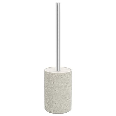 Portascopino bianco linea Arizona in poliresina design moderno Feridras