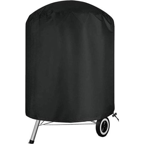Housse Barbecue Exterieur Rond, Bâche de Protection BBQ Couverture Anti-UV/Anti-l'eau,210D Oxford, Ø61 x 70 cm, Housse Convient la Plupart des Grills (1/5)