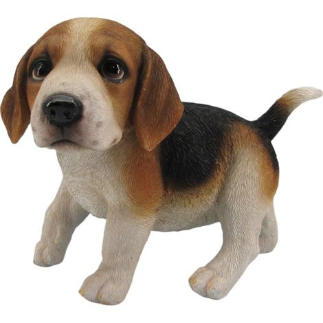 Dekofigur Beagle stehend 22 x 18 x 13 cm braun weiß schwarz Dekofigur