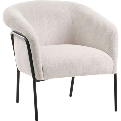 Armchair KROSSEN Fabric Light Beige