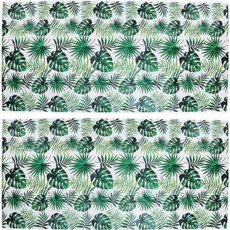 Lot de 2 nappes décoratives hawaïennes pour table de bureau, nappes de plage estivales, protection de table pour salle à manger-137X274cm (1/3)