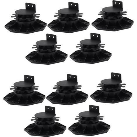 Paquet De 10 Supports Réglables Pour Plancher Flottant Socle De Fondation Hauteur Ajustable (1/4)