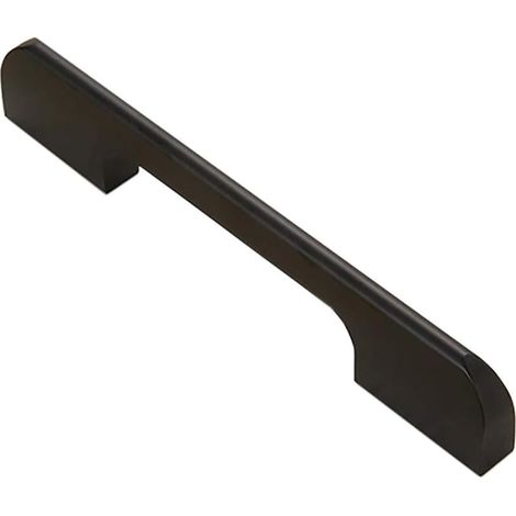 1 Poignée de meuble noire aluminium, tirage placard cuisine et commode, poignée porte armoire, poignée tiroir dressing, entraxe 128 mm, quincaillerie moderne. (1/5)