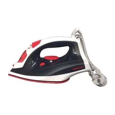 Necchi NCL-668 Ferro a Vapore 2600 W Piastra in Ceramica Serbatoio 0,28 L Vapore Verticale Autopulizia Spegnimento Automatico colore Nero Rosso Bianco