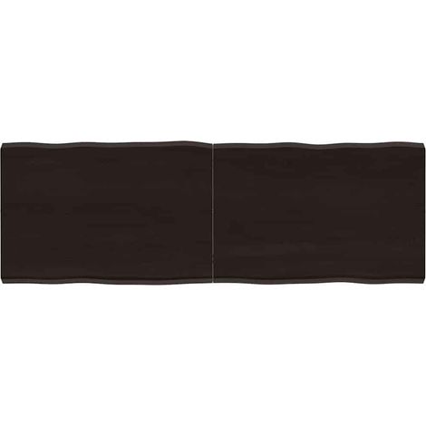 Tischplatte 120x40x(2-4) cm Massivholz Behandelt Baumkante