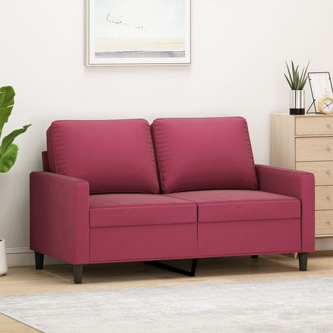 2-Sitzer-Sofa Weinrot 120 cm Samt vidaXL (1/5)