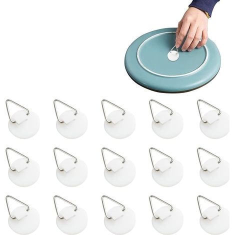 (15Pcs) Crochets Adhésifs Invisibles, Attache Cadre Adhésif, 15Pcs Supports Adhésifs Invisibles, Accroches Tableaux Adhésives, Supports Verticaux Adhésifs Pour Plaques Murales, Tableaux, Art Décoratif (1/5)