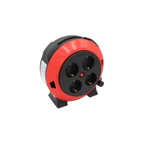WURKO extensible 5 m cable 3x1.5 mm , Extensible 5mt. cable 3x1.5mm con soporte de plástico Con soporte plástico Para uso domestico Potencia con cable desenrollado 3000 (1/4)