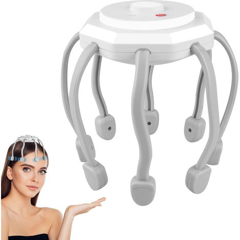 1 masseur de cheveux et de cuir chevelu avec 8 contacts vibrants-AquaForge