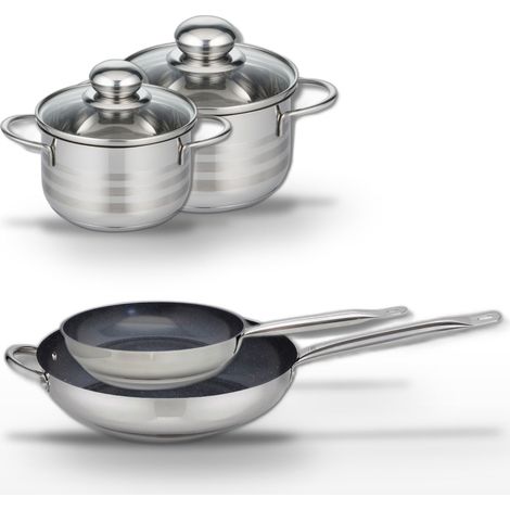 Lot de 2 Poêles 24/32 cm et 2 Faitouts 14/16 cm Elo Profi Therm Platinum (1/5)
