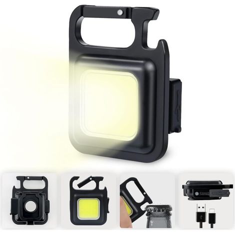 Mini linternas LED recargables de 500 lúmenes, magnéticas, portátiles, ideales para el trabajo, como llaveros pequeños o para usar como linternas impermeables en camping, reparaciones o iluminación de