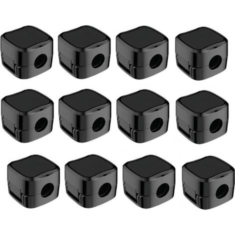 Clips de câbles magnétiques, gestion des câbles sous le bureau, supports de câbles autocollants pour bureau à domicile, noirs, 12 pièces. (1/5)