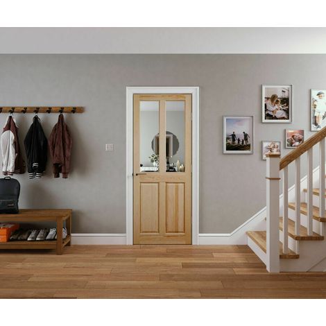 Victorian 4 Panel Clear Pine Glzd Door 1981 x 686mm (1/2)