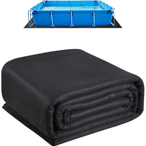 Tapis de Sol Piscine, 490 x 966 cm, Tapis sous Piscines Hors Sol Rectangulaire 180 g/m2 en Géotextile Extra-épais, Installation Facile, Découpe Simple, Protection pour Éviter Perforations Objets (1/5)