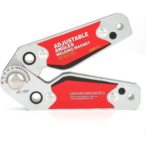 Support de Soudage Magnétique, angles Réglables de 20 ° à 200 °, aimants de Soudage Positionneur de Recherche de Pince D'angle avec Clé Hexagonale,AAFGVC