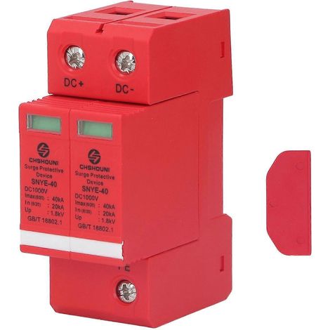 Boîtier combiné orange-rouge de protection contre les surtensions, boîtier de distribution, parafoudre 40 kA (1/4)