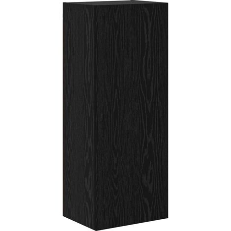 Meuble TV mural design moderne rangement multifonction 40,5 x 30 x 102 cm en bois d'ingénierie noir (1/4)